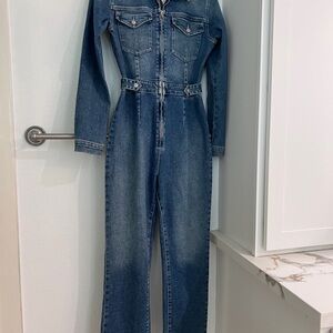 Good American Stylish Denim Jumpsuit fit for success Khloe Kardashian brand